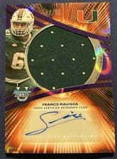 2025 Bowman University Best Prospect Jumbo Relic Autographs Refractor Francis Mauigoa #JRA-FM card