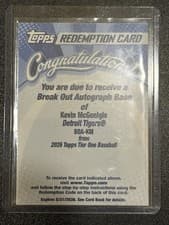 Kevin McGonigle 2026 Topps Tier One Break Out Autographs card