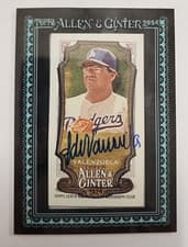 Fernando Valenzuela 2024 Topps Allen & Ginter Mini Baseball Autograph card