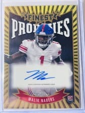 2024 Finest Prodigies Autographs Malik Nabers #P-MN card