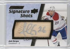 2024-25 Upper Deck Engrained Icons Signature Shots Manufactured Stick Relics Josh Gorges #SS-JG card