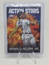Ronald Acuna Jr. 2023 Topps Chrome Update Action Stars card