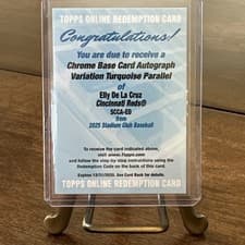 2025 Stadium Club Chrome Autographs Elly De La Cruz #SCCA-ED card