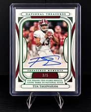 2025 Panini National Treasures Collegiate Treasured Moments Signatures Tua Tagovailoa #3 card