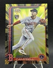 2025 Topps Chrome Update Radiating Rookies Kristian Campbell #RR-22 card