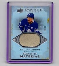 Auston Matthews 2025-26 Upper Deck Black Diamond Exquisite Materials card