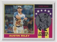 Austin Riley 2025 Topps Heritage 1976 Player Icon card