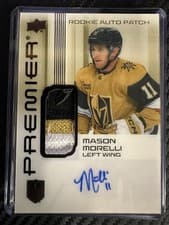 2024-25 Upper Deck Premier Acetate Auto Patch Rookies Mason Morelli #AR-MM card