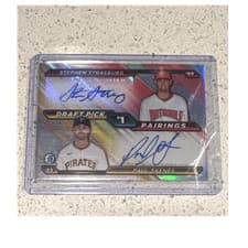 Stephen Strasburg / Paul Skenes 2026 Bowman Draft Pick Pairings Autograph card