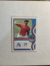 Alexander Bello 2025 Panini Stars & Stripes 13U/14U National Team Signatures card