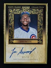 2025 Topps Gilded Collection Gold Framed Hall of Fame Autographs Lee Smith #HAFA-LS card
