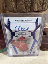 2025 Panini Flawless Draft Signatures Christian Moore #9 card