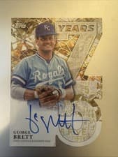 2026 Topps 75 Years of Topps Die-Cut Autographs George Brett #75YA-GB card