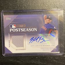 2024 Topps Postseason Performance Autograph Relic Hunter Brown #PPAR-HB card