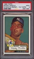 1952 Topps 1996 Topps Mantle Redemption card