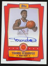 2025 Topps Chrome McDonald's All American Event Autographs Tounde Yessoufou #EA-TY card