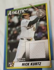 2025 Topps Update 1990 Topps Baseball Relics Nick Kurtz #90RU-NK card