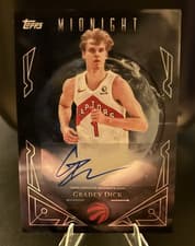 2025-26 Topps Midnight Midnight Sun Signatures Gradey Dick #MS-GD card