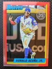 2025 Topps Chrome Logofractor Edition 1990 Topps Ronald Acuña Jr. #90CB-2 card