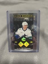 Elias Pettersson 2025-26 Upper Deck Black Diamond Base Diamond Relic Rookies card