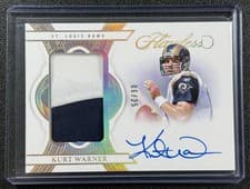 2025 Panini Flawless Patch Autographs Kurt Warner #8 card