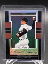 2025 Panini Three and Two Award Winning Roger Clemens #11 card
