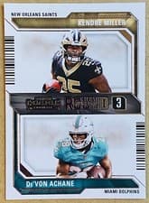 De'Von Achane / Kendre Miller 2023 Panini Contenders Round Number card