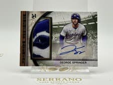 George Springer 2025 Topps Museum Collection Momentous Material Jumbo Patch Autographs card