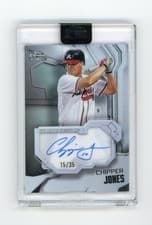 2026 Topps Chrome Black Ivory Autographs Chipper Jones #IVA-CJ card