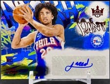 2024-25 Panini Court Kings Fresh Paint Autographs Jared McCain #FP-JAR card