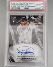 2024 Topps Chrome Black Super Futures Autographs Jasson Domínguez #SFA-JD card
