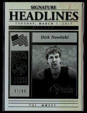 2025-26 Panini Signature Series Signature Headlines Dirk Nowitzki #21 card