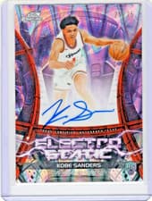 2025-26 Topps Cosmic Chrome Electro Static Signatures Kobe Sanders #ESS-KS card