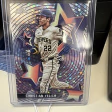 2025 Topps Cosmic Chrome StarFractor Christian Yelich #SF-46 card