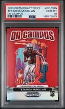 Tetairoa McMillan 2025 Panini Prizm Draft Picks On Campus card