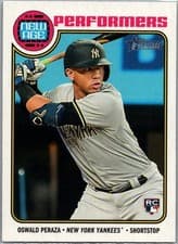 Oswald Peraza 2023 Topps Heritage New Age Performers card