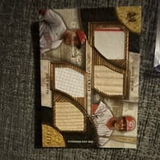 2025 Topps Museum Collection Dual Player Primary Pieces Quad Relics Legends Joey Votto #DPQRL-LV