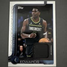 2025-26 Topps Flagship Real One Relics Anthony Edwards #FRO-AE card