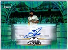 2025 Stadium Club Chrome Autographs Jackson Chourio #SCCA-JC card