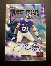 2025 Finest Finest Greats Autographs Justin Tuck #FGA-JTU card