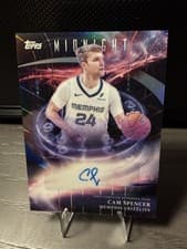 2025-26 Topps Midnight Stroke of Midnight Autographs Cam Spencer #SM-CS card