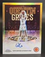2025 Topps Chrome McDonald's All American Legends Autographs Quentin Grimes #LA-QG card