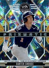 2026 Panini Stars & Stripes Prizm Prizmatic Carter Shouse #14 card
