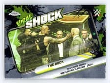 2026 Topps Chrome WWE Viral Shock The Rock #VIR-4 card