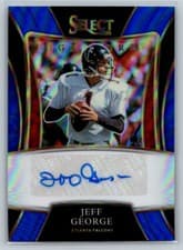 2021 Panini Select Signatures Select Jeff George #SSP-JGE