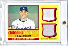 2025 Topps Heritage Clubhouse Collection Single Player Dual Relics Freddie Freeman #CCSDR-FF card