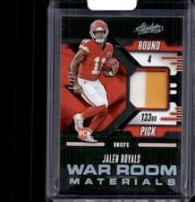 2025 Panini Absolute War Room Materials Jalen Royals #WRM-JRS card