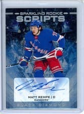 2024-25 Upper Deck Black Diamond Sparkling Rookie Scripts Matt Rempe #SRS-MR card