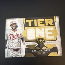 2025 Topps Tier One Die-Cut Relics Carlos Correa #T1RD-CC card