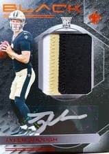 2025 Panini Black Rookie Patch Autographs Tyler Shough #40 card